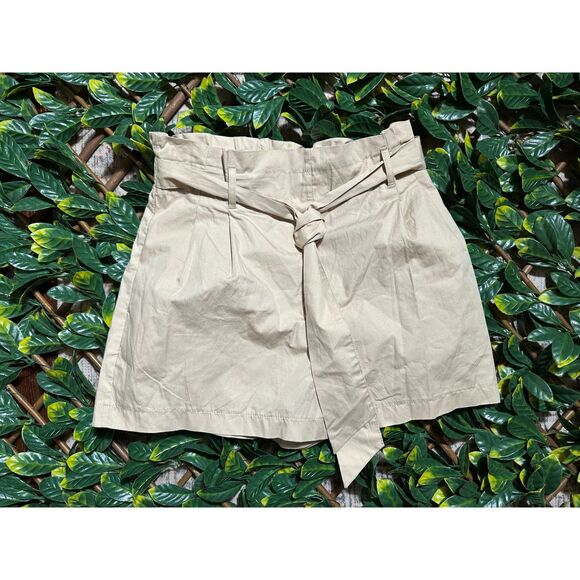 Zara Basic Beige Tan Skirt Front Short Back Size Medium - Picture 1 of 5